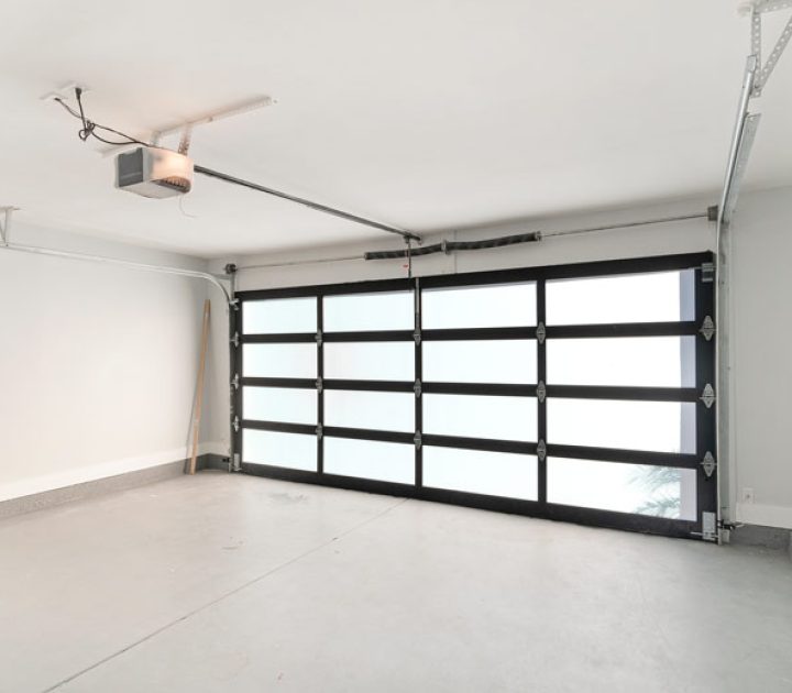 newly painted garage walls and concrete resurfacing