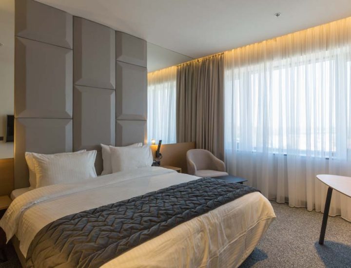 Interior of a luxury master bedroom